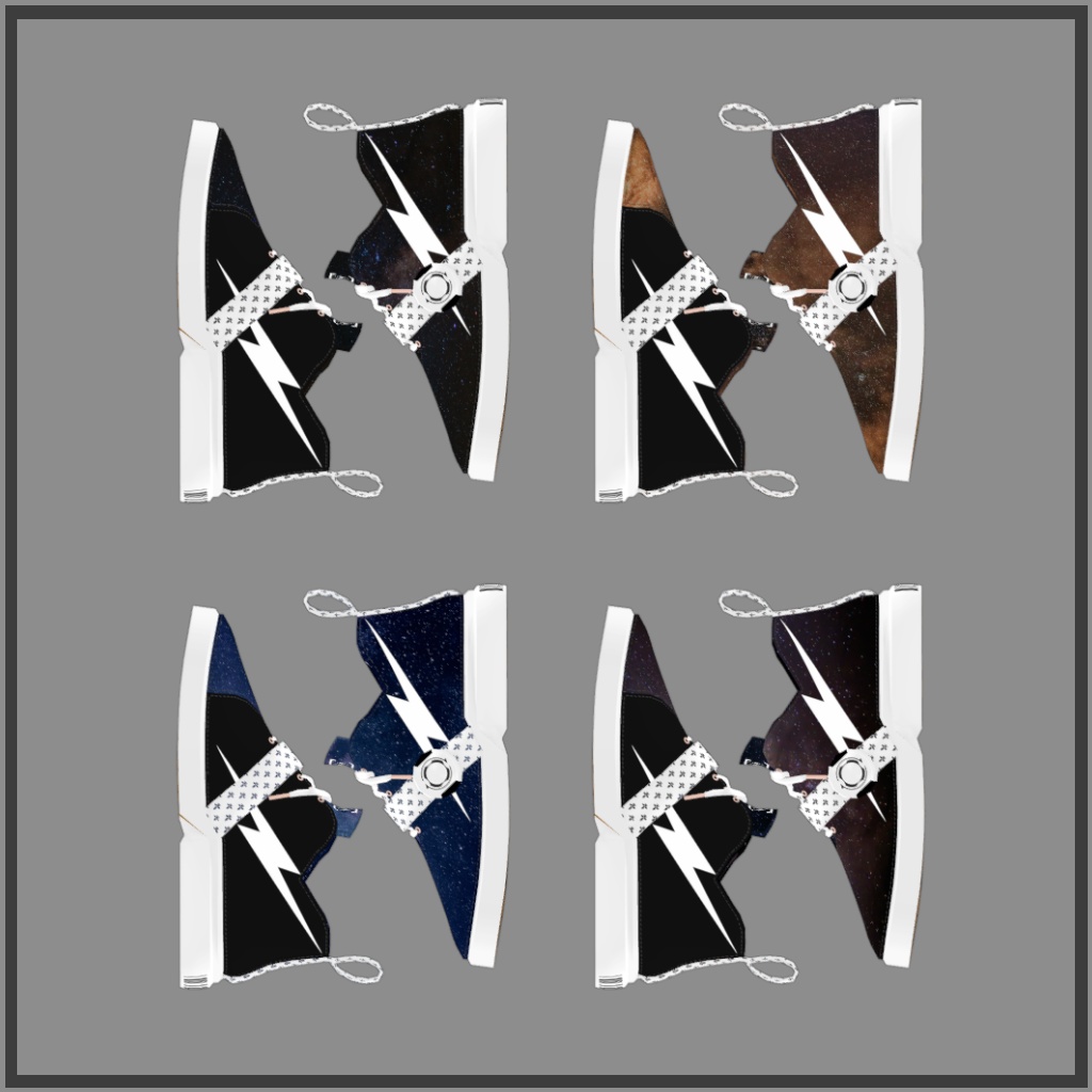 【+Head】VRCアバター用スニーカー「Trigonyトリゴニー:ライトニングリバー02」