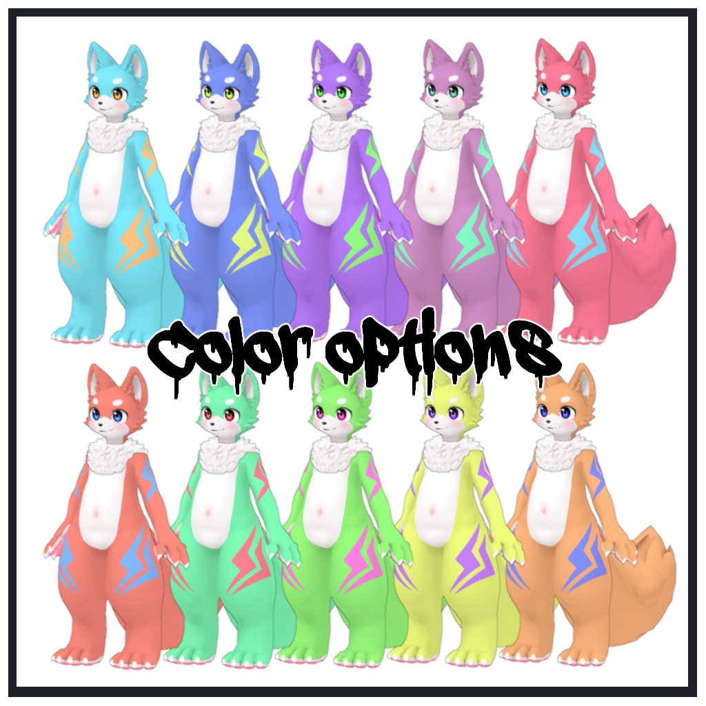 キャンバスくん(亜種同梱)/Canvas(& SSP)/ VRChat Avatar 3D Model