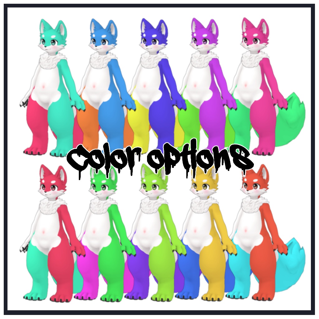 キャンバスくん(亜種同梱)/Canvas(& SSP)/ VRChat Avatar 3D Model