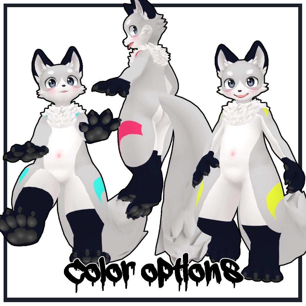 キャンバスくん(亜種同梱)/Canvas(& SSP)/ VRChat Avatar 3D Model