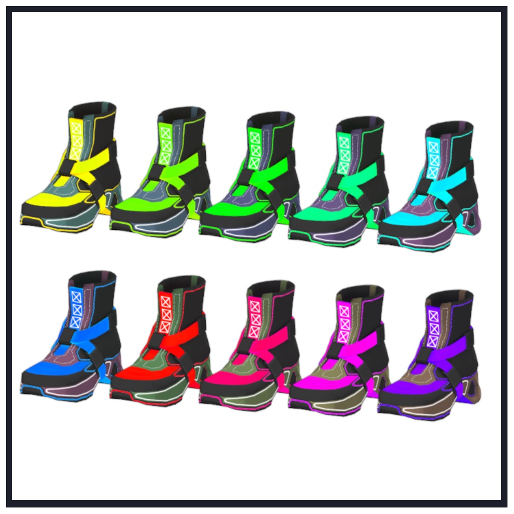 【+Head】VRCアバター用シューズ「FURHARTTファーハート:アクセルバイト」