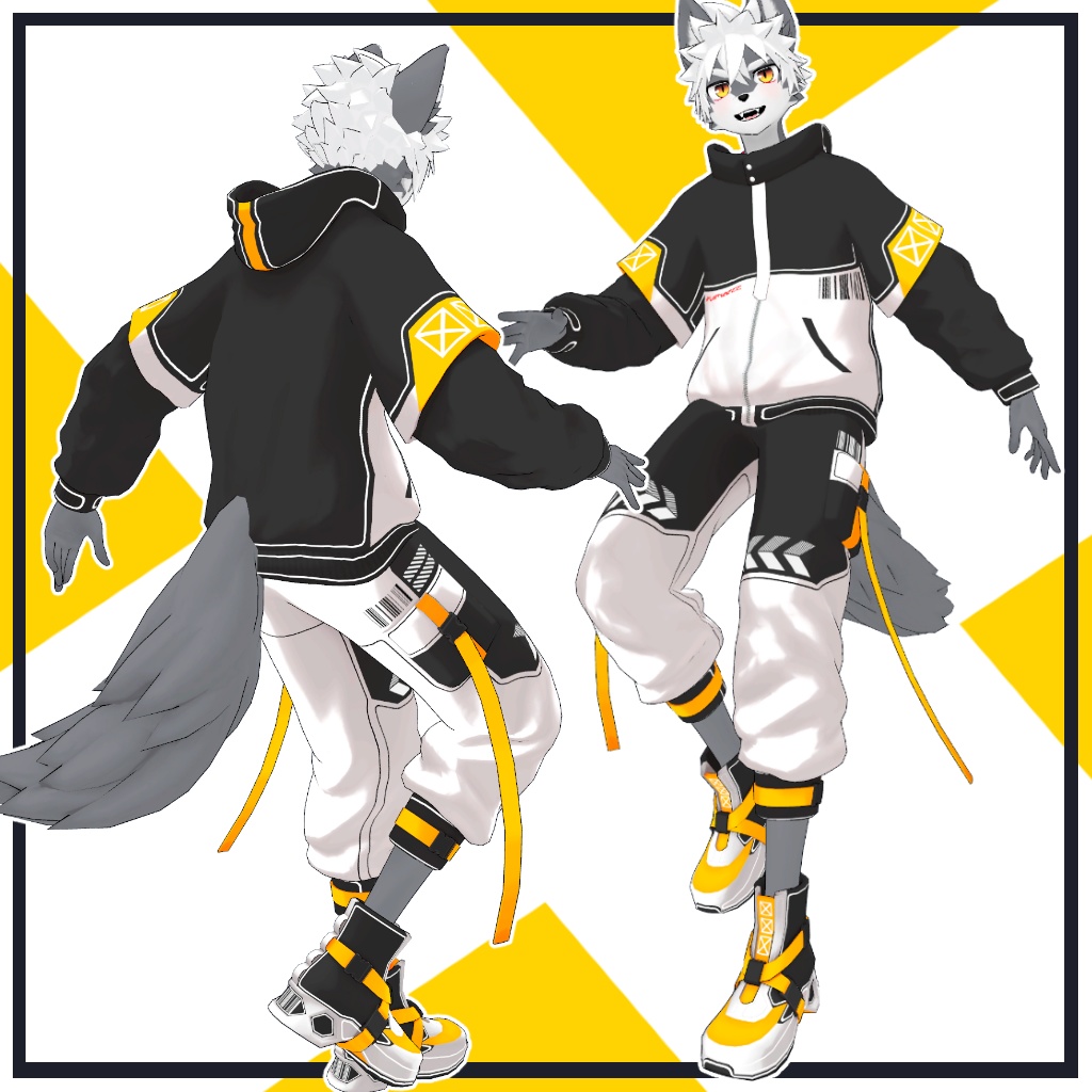 【+Head】VRCアバター用シューズ「FURHARTTファーハート:アクセルバイト」