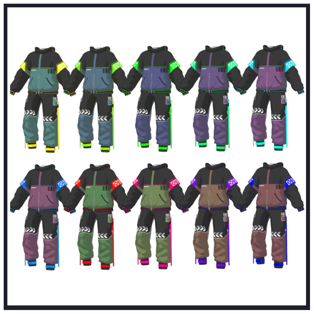 【+Head】対応衣装/ファーハートテックウェア