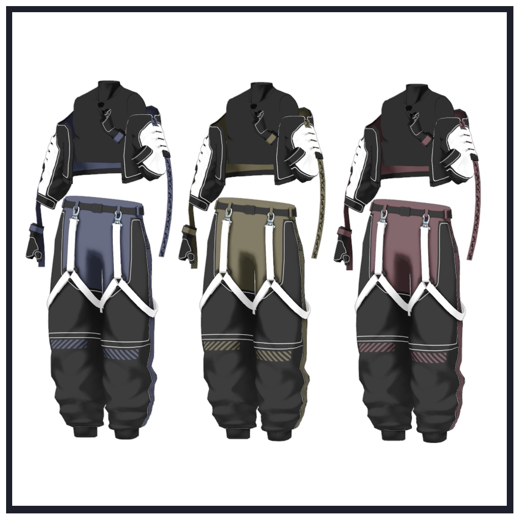 【+Head】対応衣装/ファーハートテックウェア2