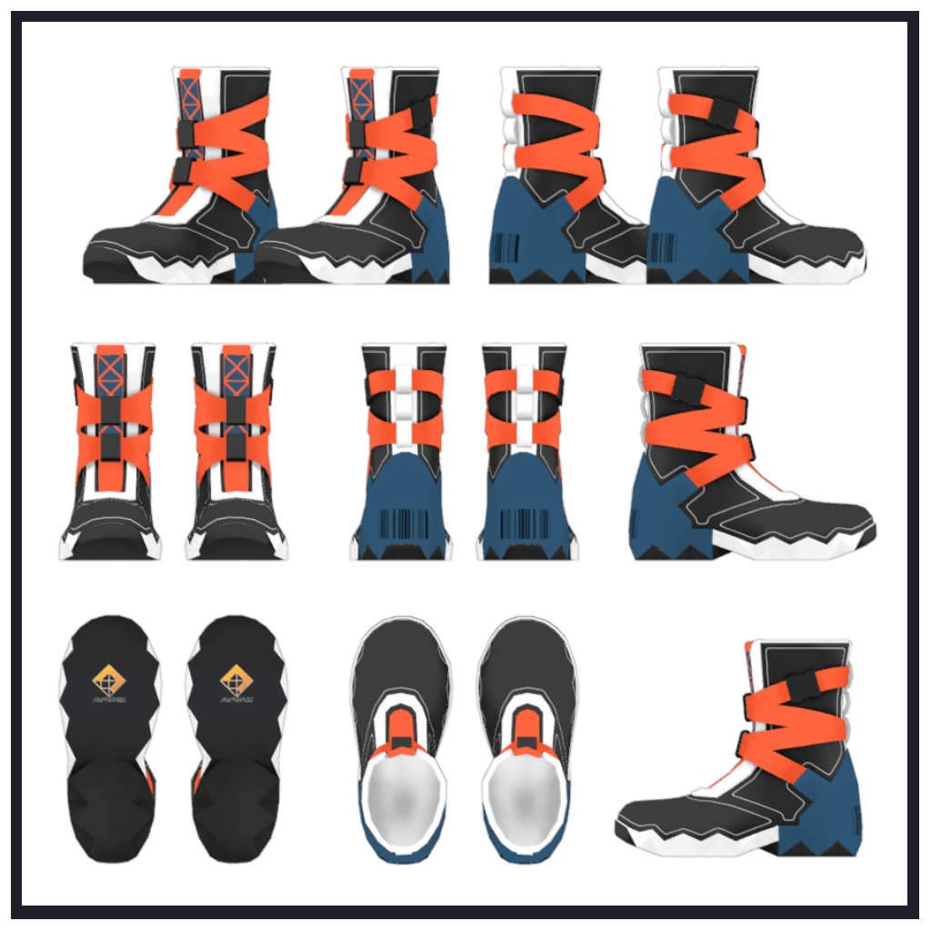 【+Head】VRCアバター用シューズ「FURHARTTファーハート:シャオロータス」