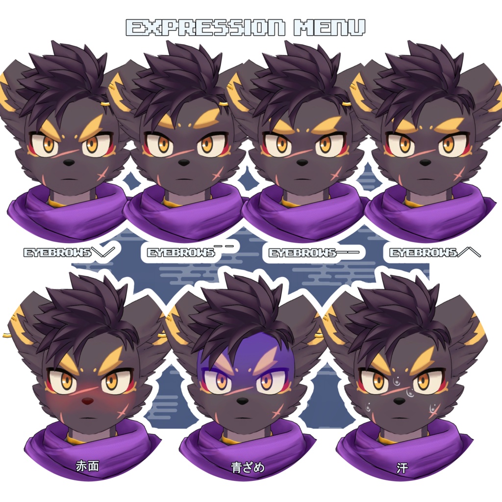 ツキカゲくん/TSUKIKAGE/ VRChat Avatar 3D Model