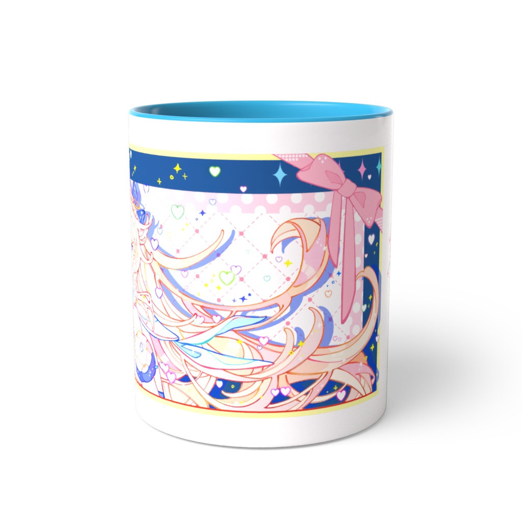 星兎るみのマグカップ(ブルー)