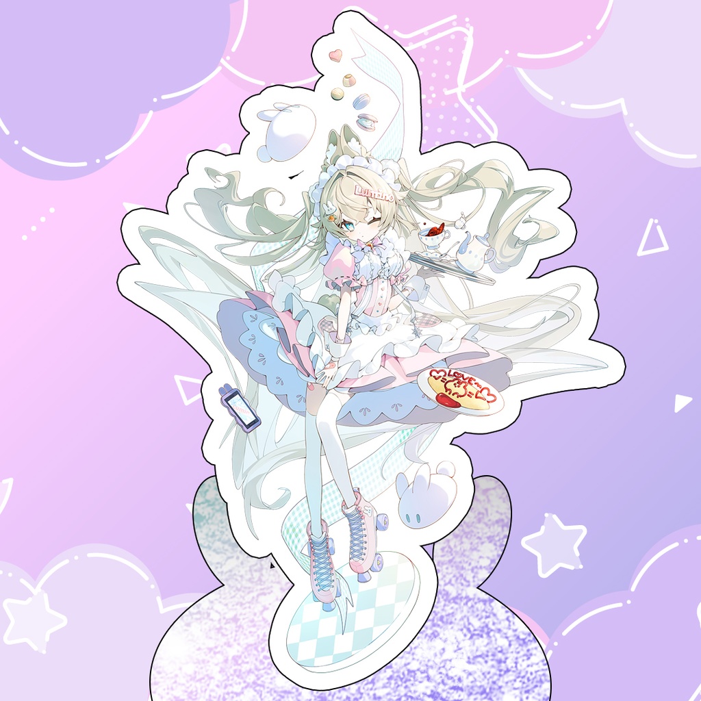 星兎るみの2周年記念グッズセット(ビッグアクリルスタンド・おまけ・専用梱包箱付き)