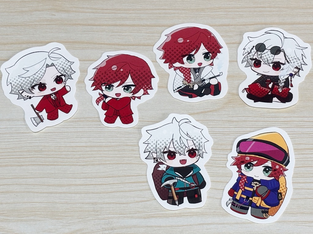 🎲ステッカー🗝️白フチ