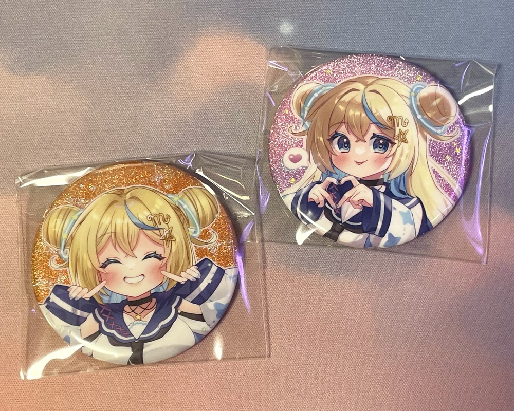 【創作】グリッター缶バッジセット