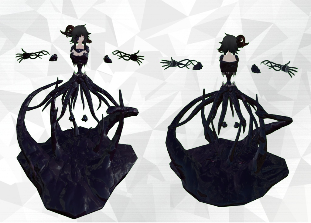 オリジナル3Dモデル「被検体 tentacle form」ver1.1