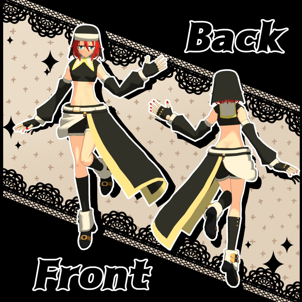 オリジナル3Dモデル「ジト目なシスター」ver1.0