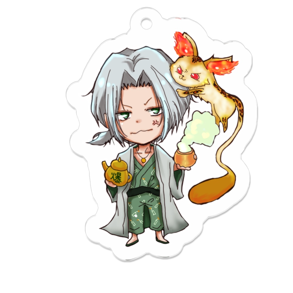 爆発系お茶男子/緑茶アクキー