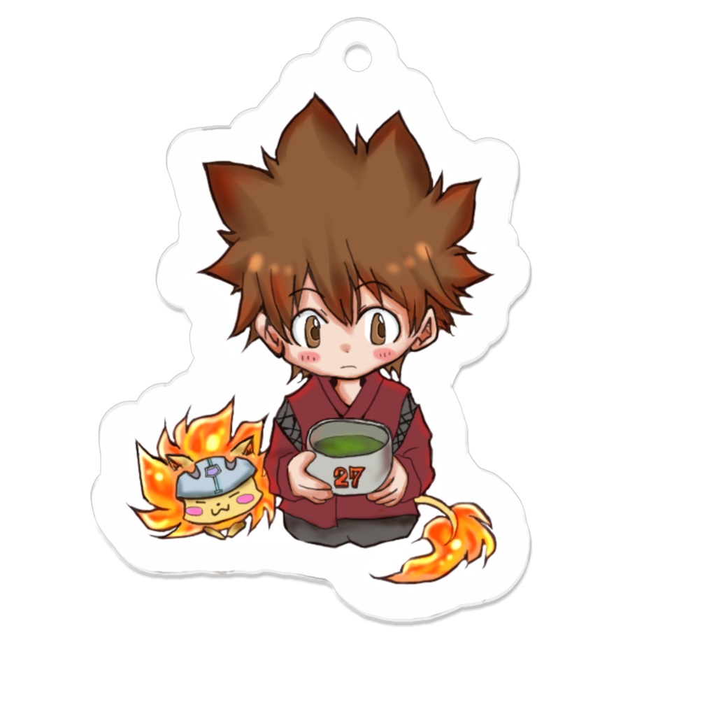 のほほん主役系お茶男子/緑茶アクキー