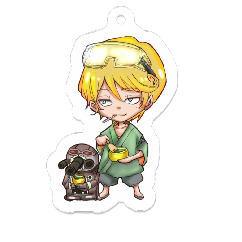 ガジェット系お茶男子/緑茶アクキー