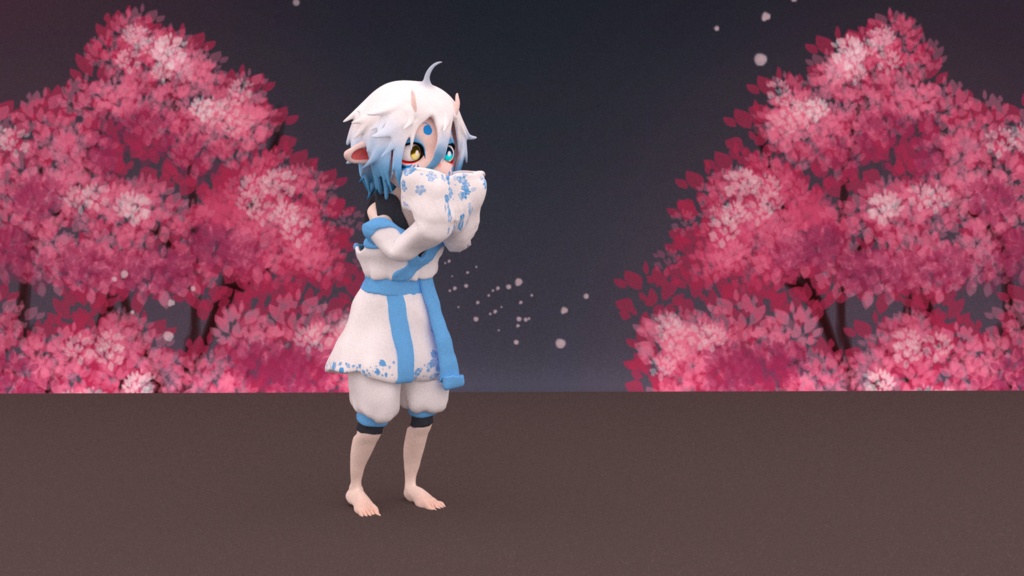 鬼少年 (スタジオ、骨組み、表情)