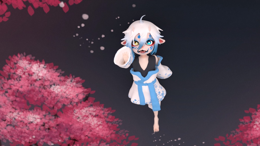 鬼少年 (スタジオ、骨組み、表情)