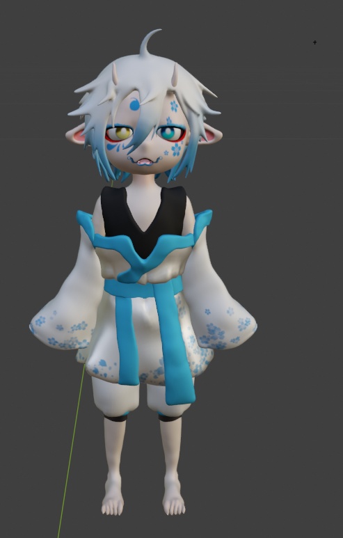 鬼少年 (スタジオ、骨組み、表情)