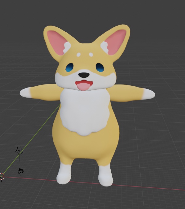 にこにこ 仔犬 (骨組み、表情)