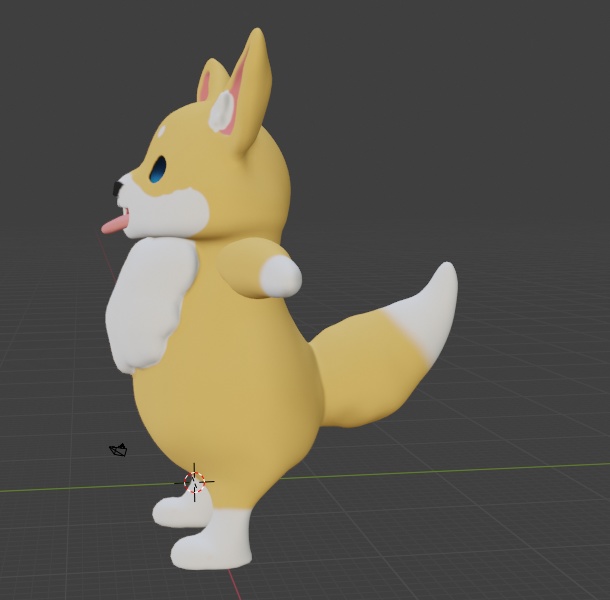 にこにこ 仔犬 (骨組み、表情)