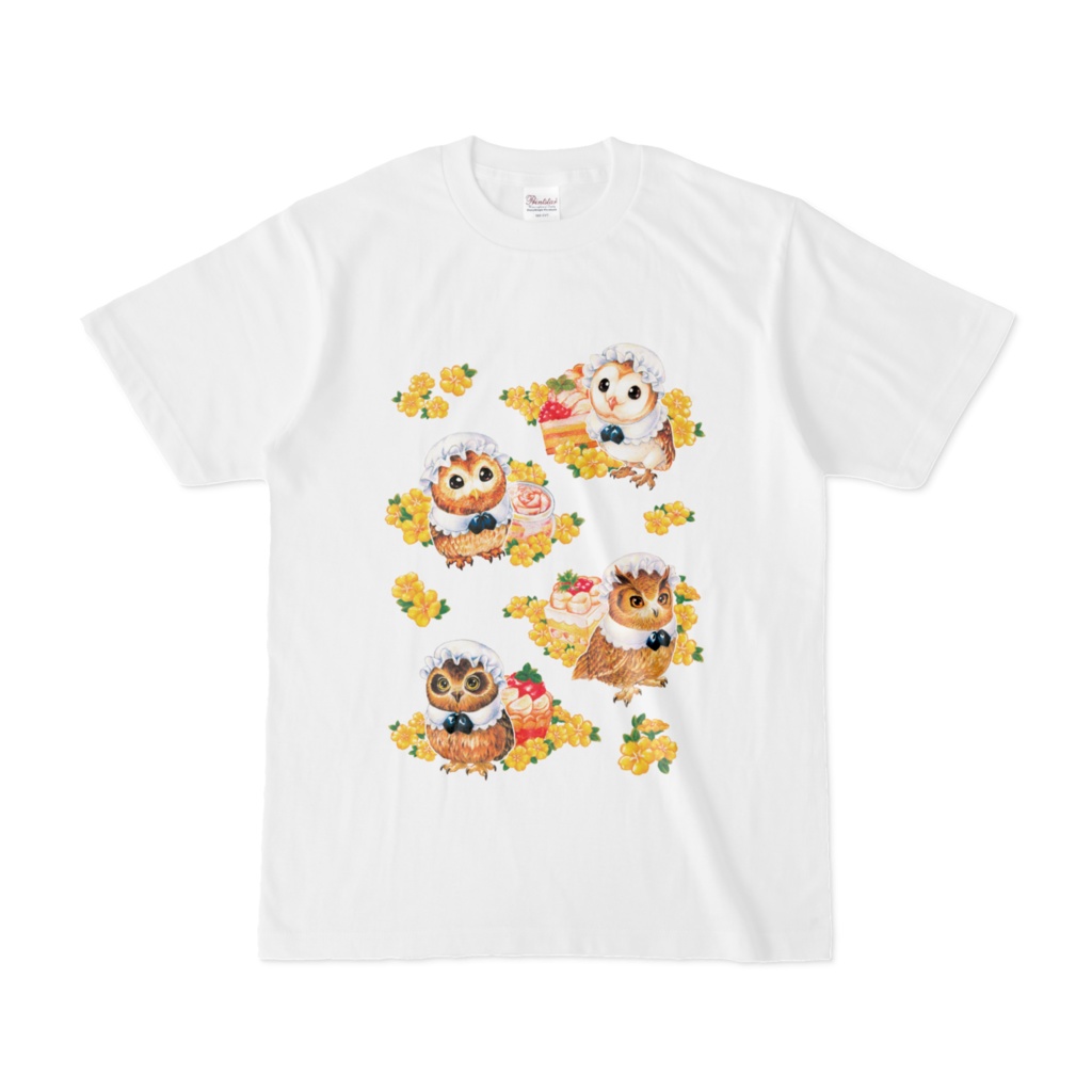 【受注生産】オリジナルTシャツ・フクロウのメイドさん