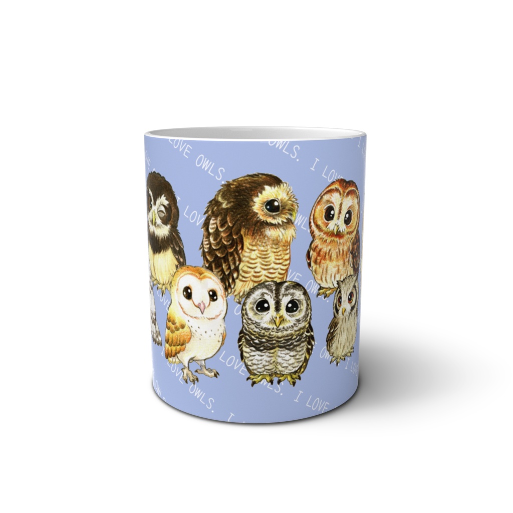 【受注生産】フクロウいっぱいマグカップ