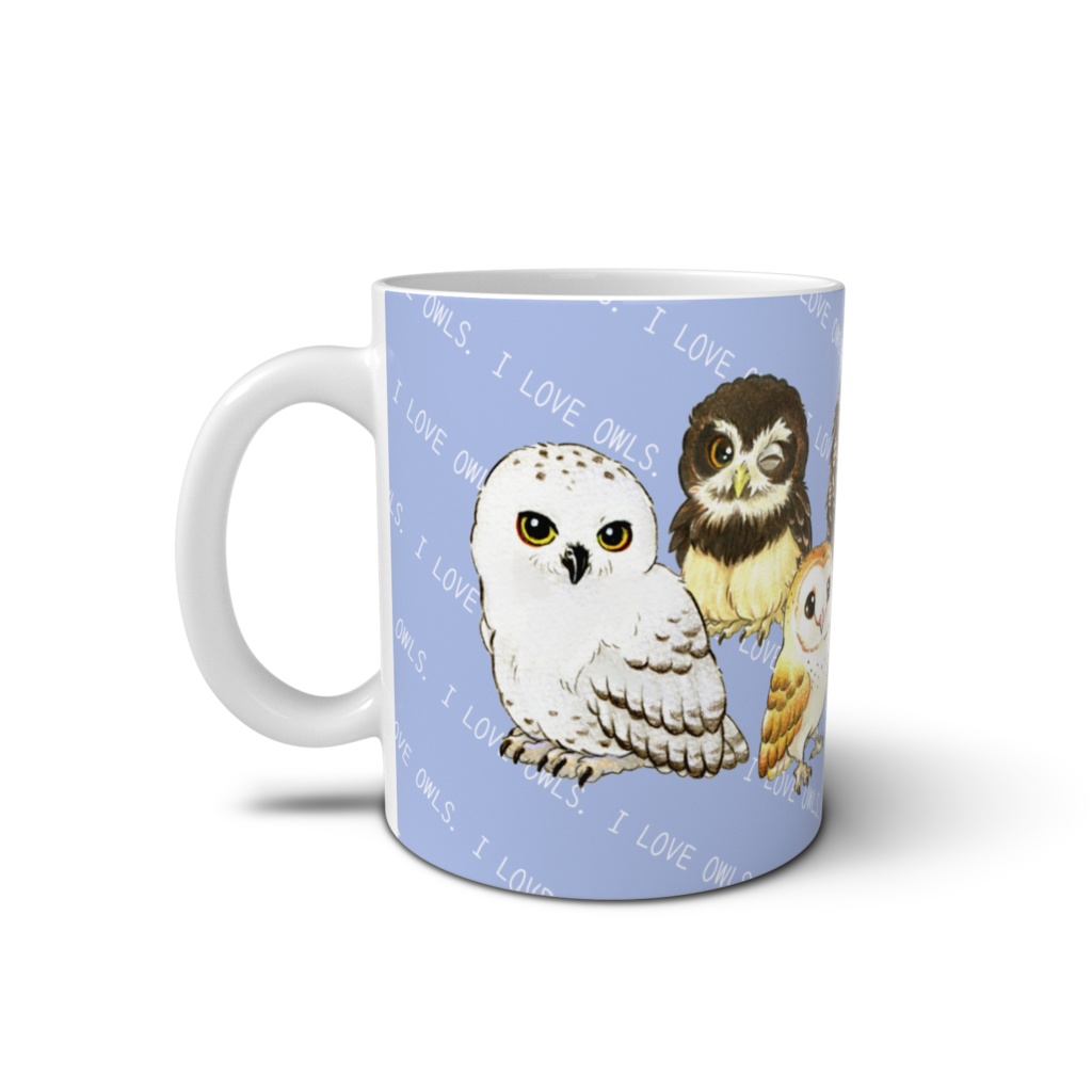 【受注生産】フクロウいっぱいマグカップ
