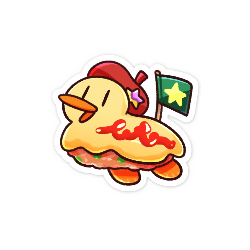 【スマホステッカー】グワグワおむポヨ