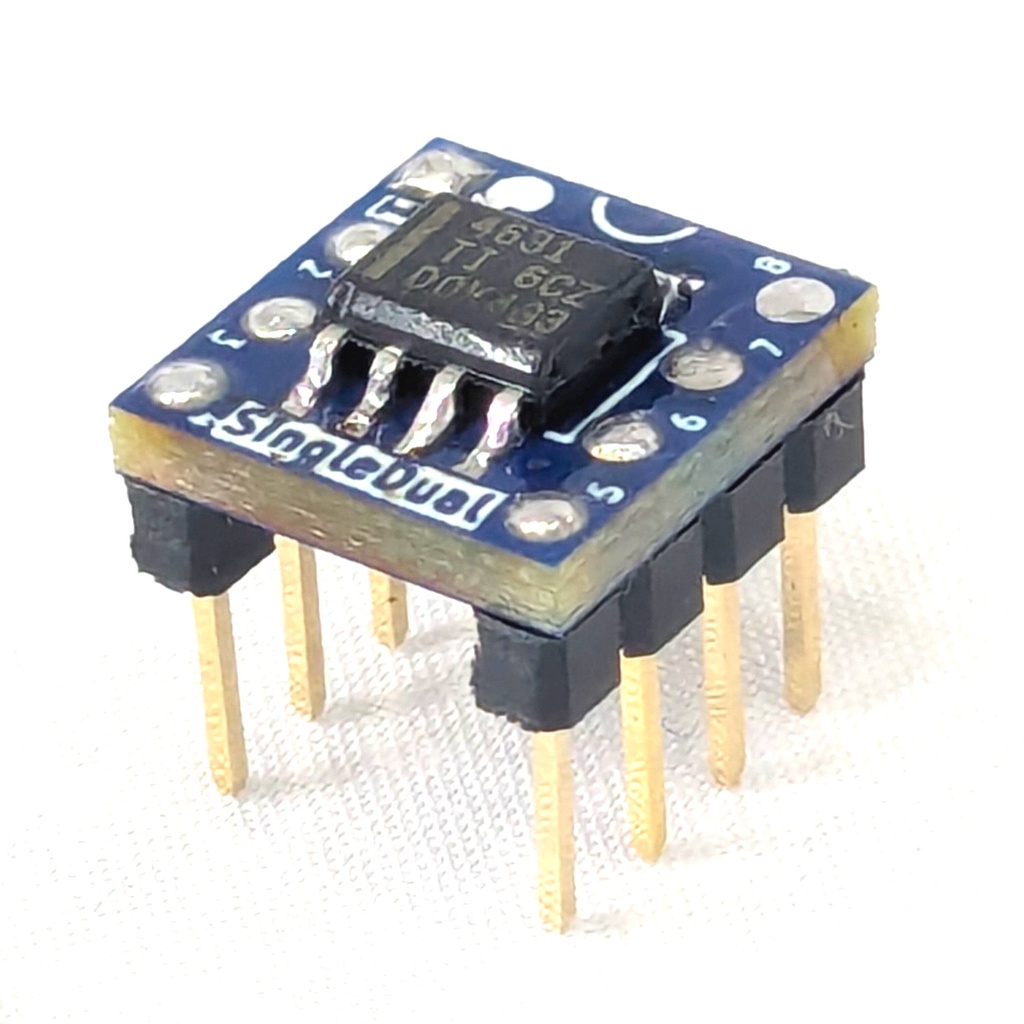 【低接触抵抗】シングルx2->デュアル オペアンプ 変換基板 SOP8x2->DIP8  [Low Contact Resistance] Single->Dual OPAMP Adapter Converter Board SOP8x2–>DIP8 