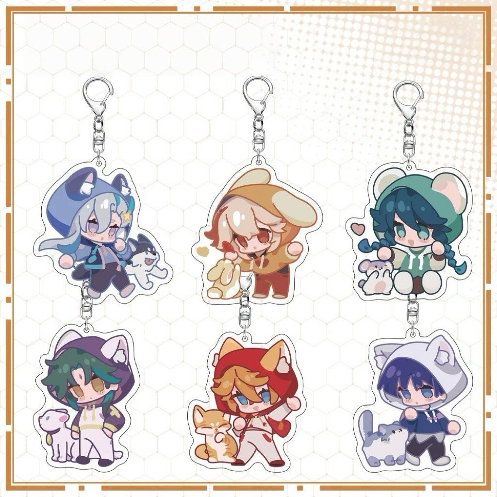 原神　アクリルキーホルダー　5cm　楓原萬葉（カズハ）　タルタリヤ　公子　放浪者　ヌヴィレット　ウェンティ　魈