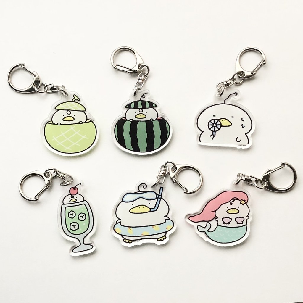 浮き輪くわぴーアクリルキーホルダー
