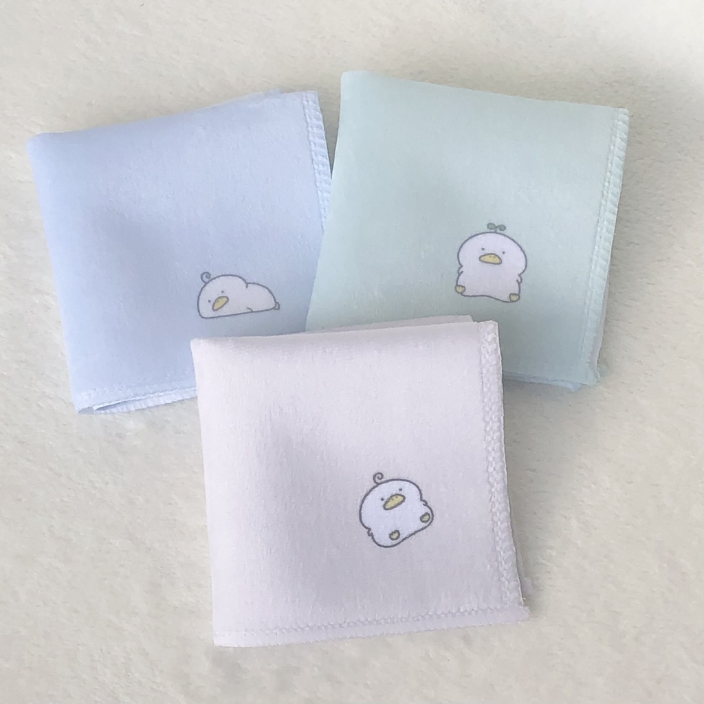 ワンポイントくわぴーハンカチ3種類