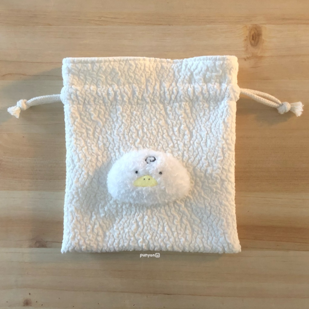 くわぴーお顔巾着オフホワイト