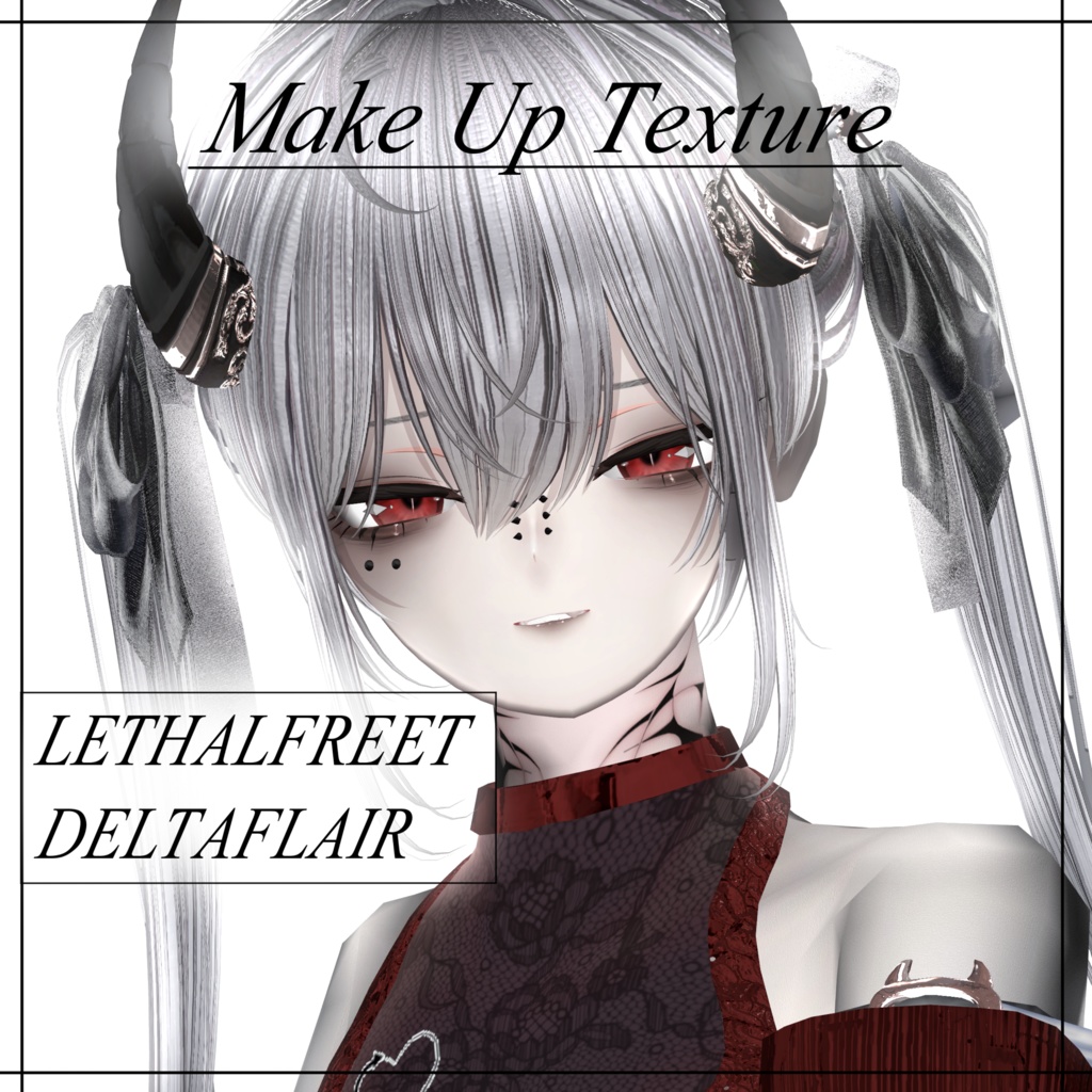 【リーサルフリート】【デルタフレア】❥黒リムメイクテクスチャ