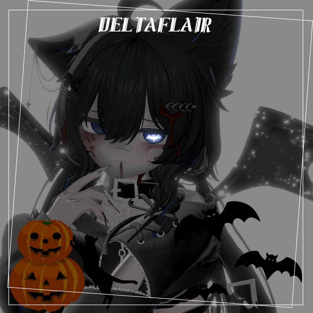 【VERMILION全アバター対応】🐈⬛ハロウィン発光テクスチャ🎃