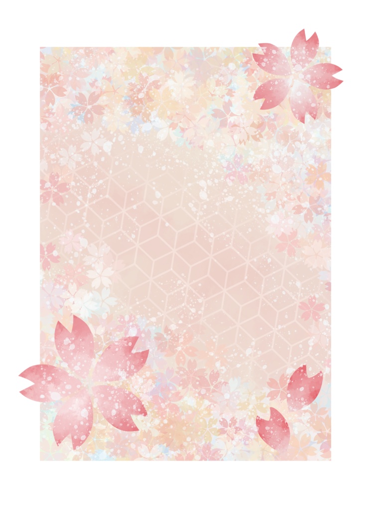 桜柄Tシャツ - ピンク