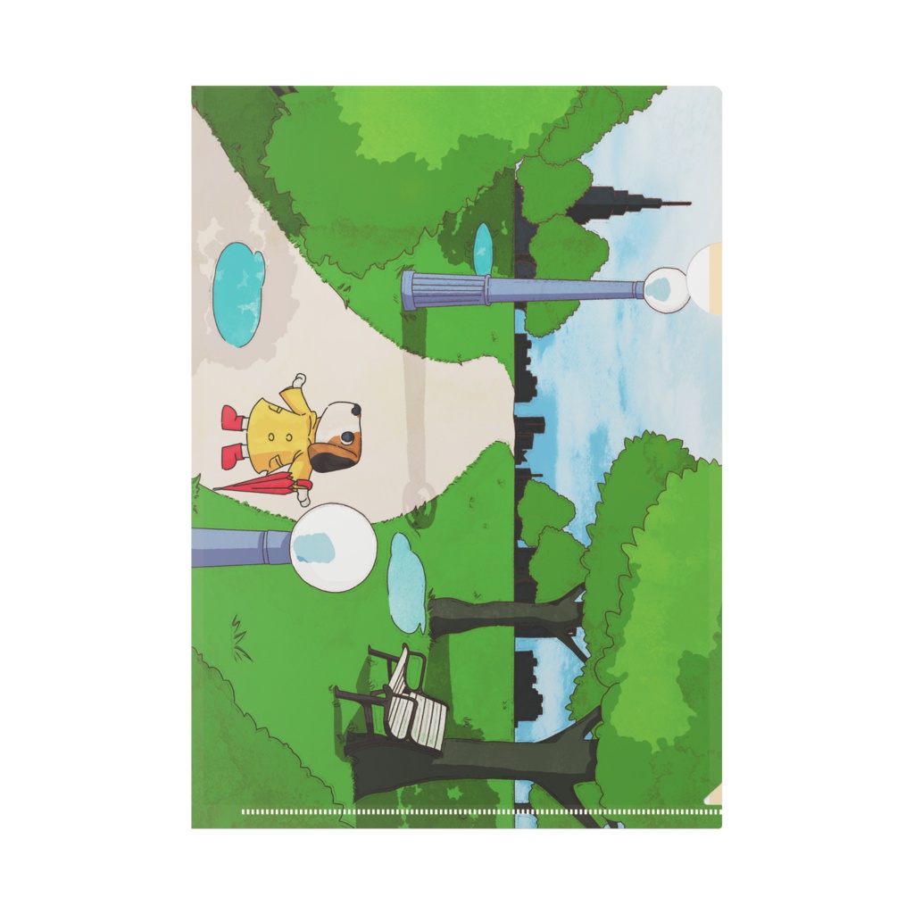 クリアファイル - 雨上がりの仔犬