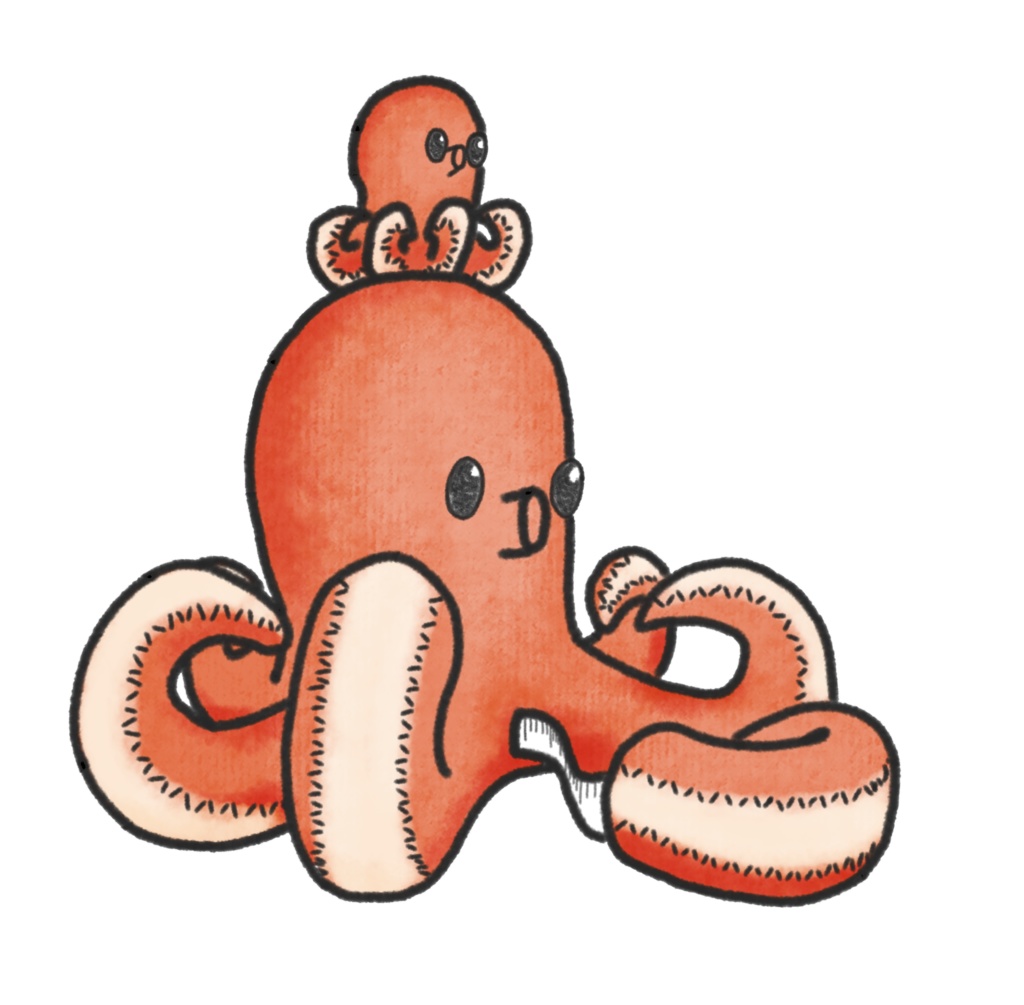 どうぶつメジャーのトートバッグ【タコ】