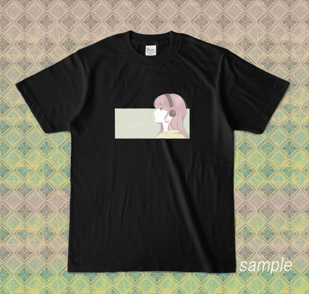 デザインTシャツ - 女の子（BK）