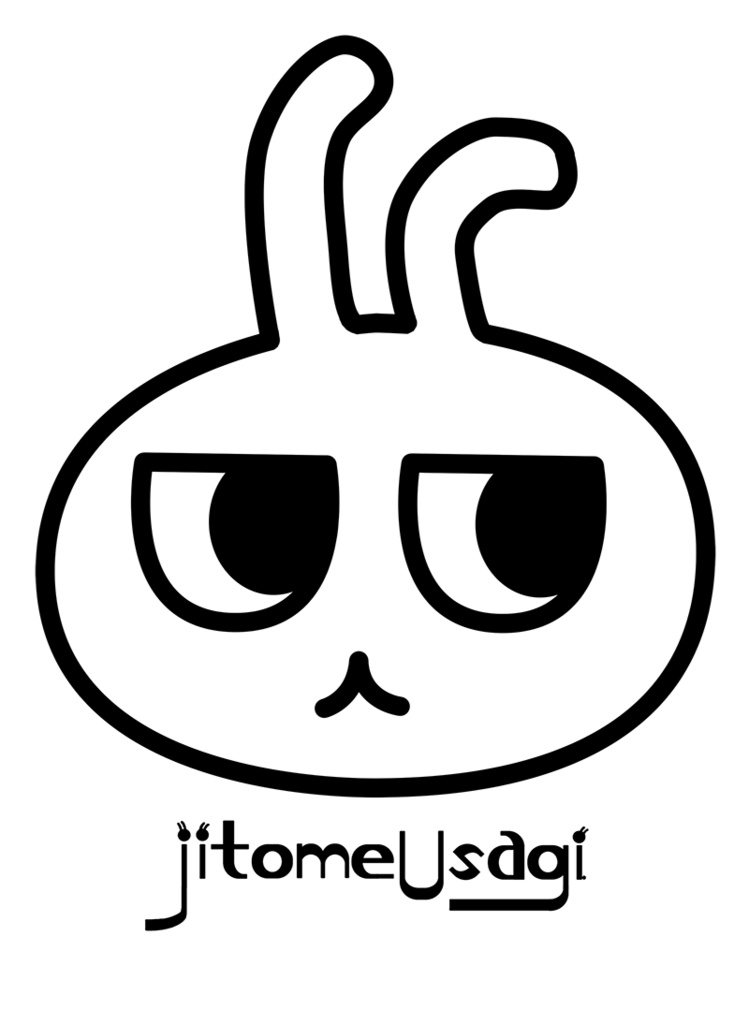 じと目うさぎ 顔Tシャツ