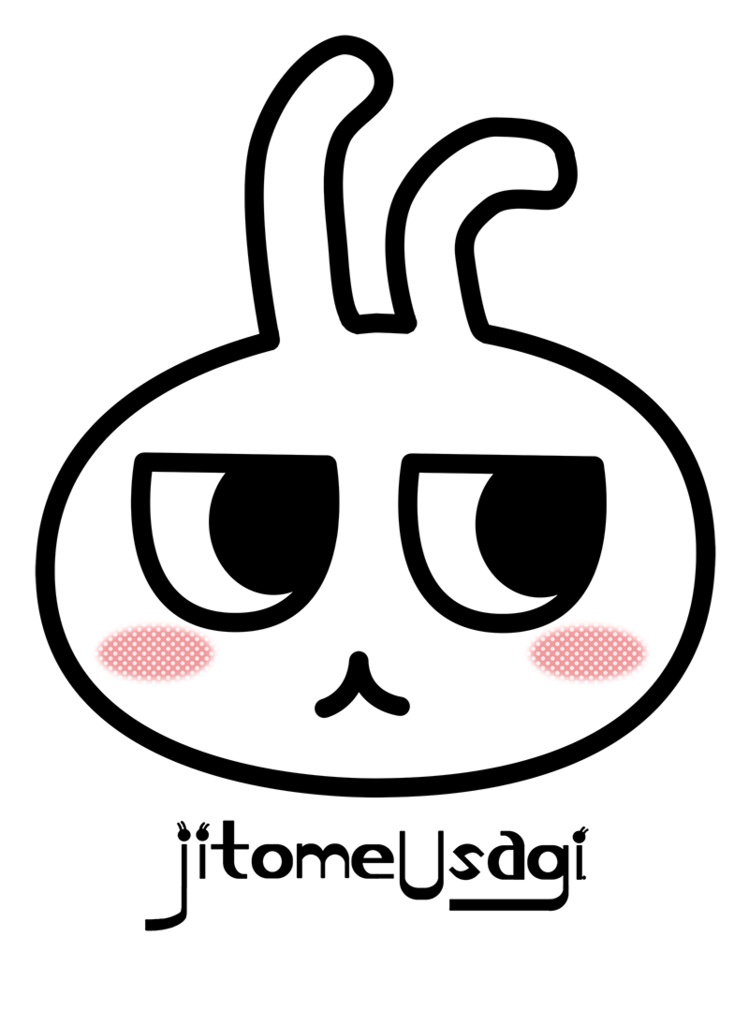 じと目うさぎ 顔Tシャツ