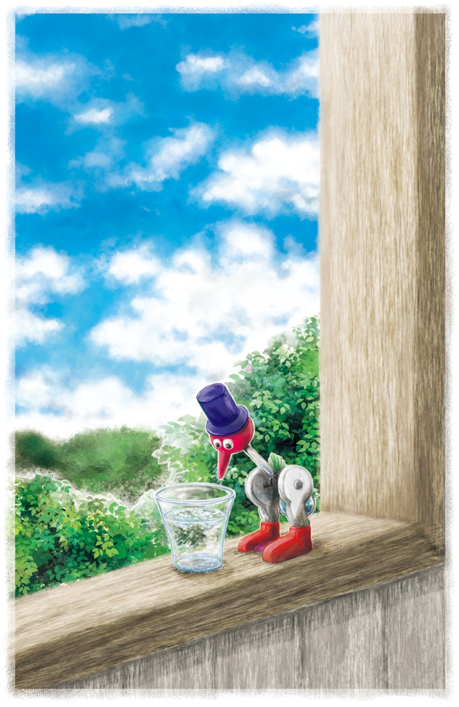 夏の水飲み鳥 Tシャツ