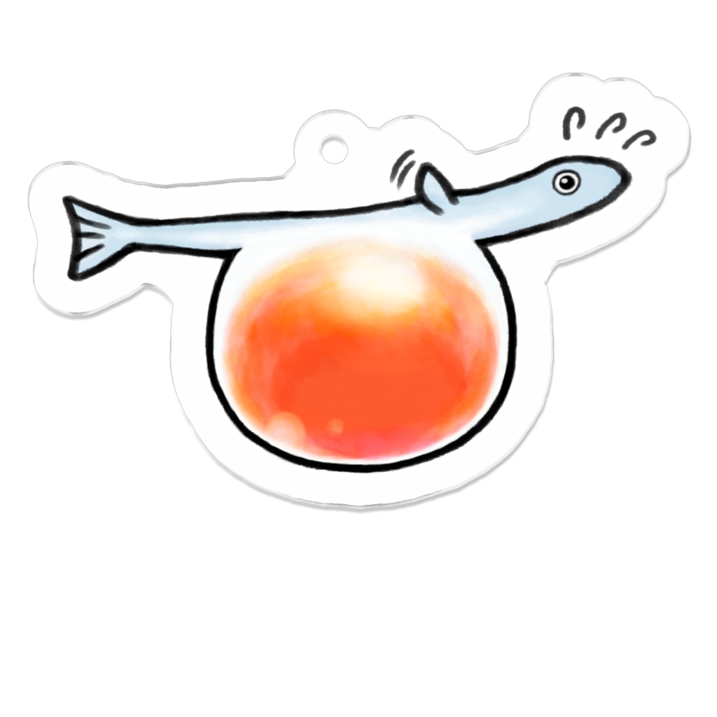 サケの稚魚キーホルダー
