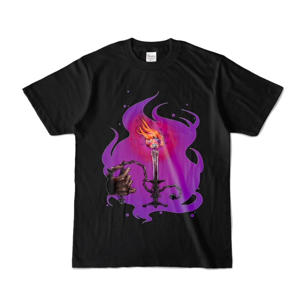魔女の蝋燭 黒Tシャツ