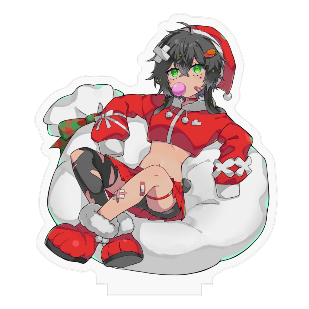 いろいろあきらめた黒兎サンタ-アクリルスタンド