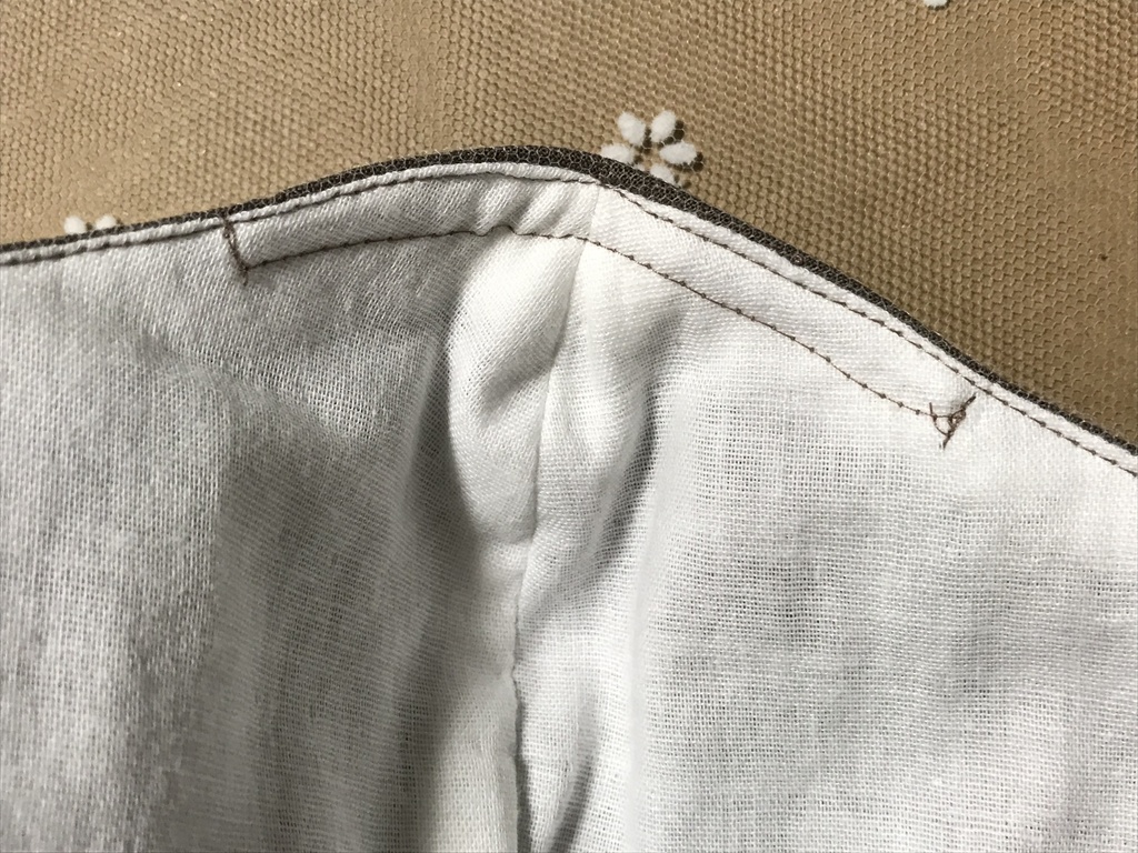 花柄レースマスク(ブラウン)