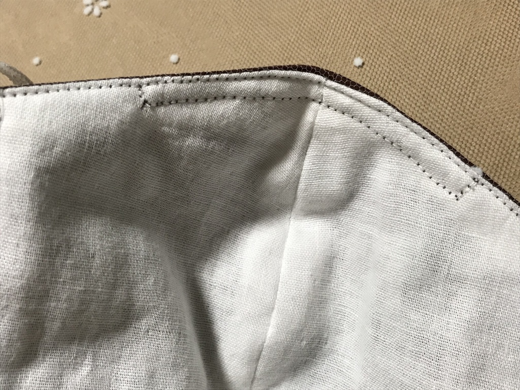 花柄レースマスク(チョコ)