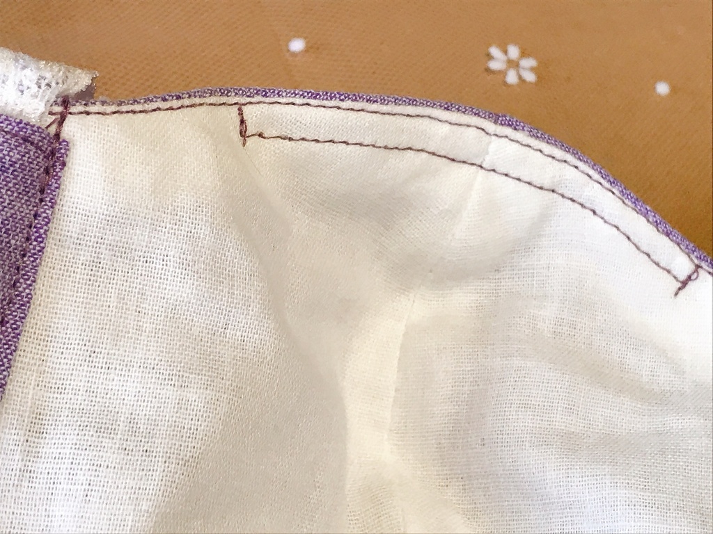 花柄レースマスク(パープル)