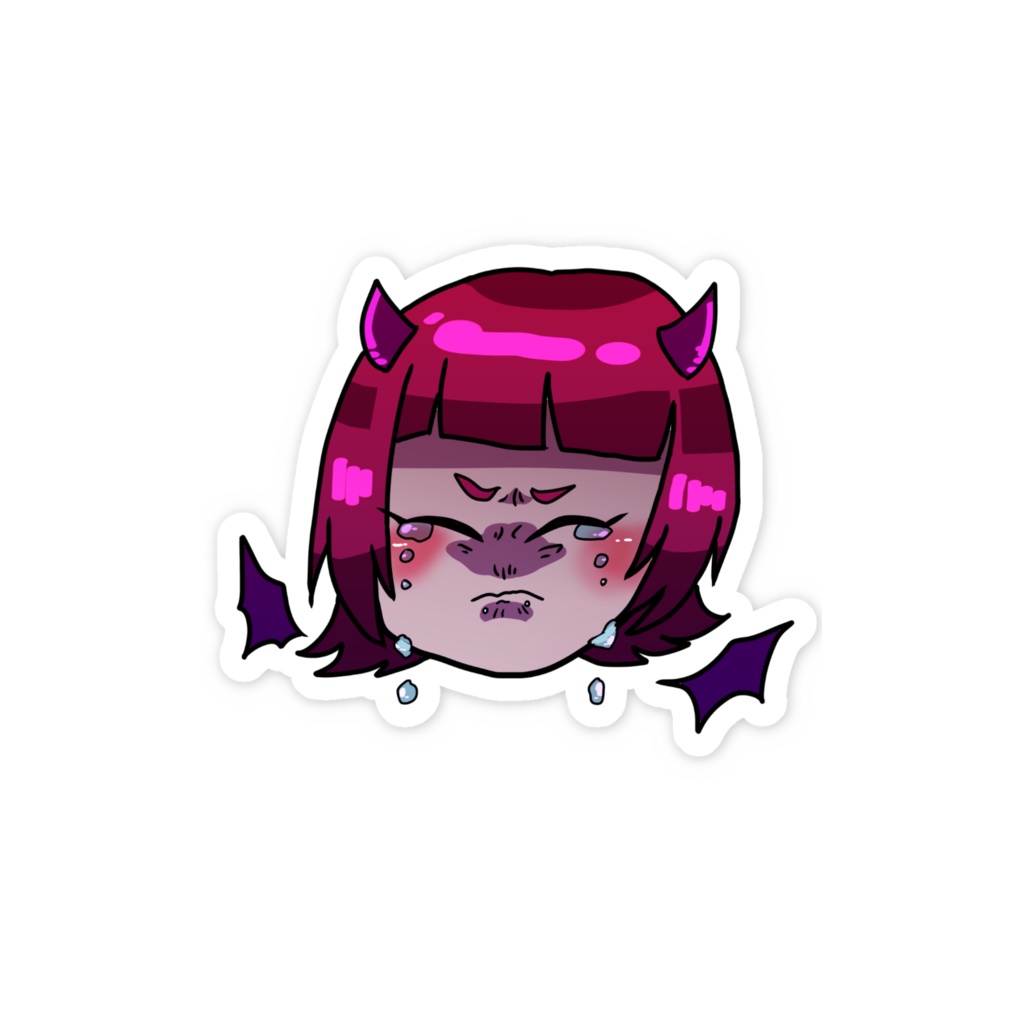 でびるちゃんしわくちゃステッカー