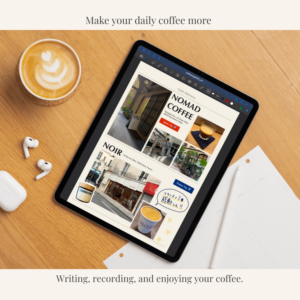 Coffee Log Notebook|コーヒーログノート(英日併記・全8ページ)